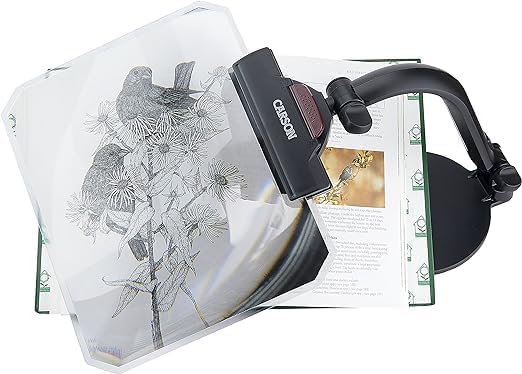 Carson Fresnel Stand Magnifier 1,5X Standlupe mit grossflächiger Linse (CP-10) Fresnel Standlupe (CP