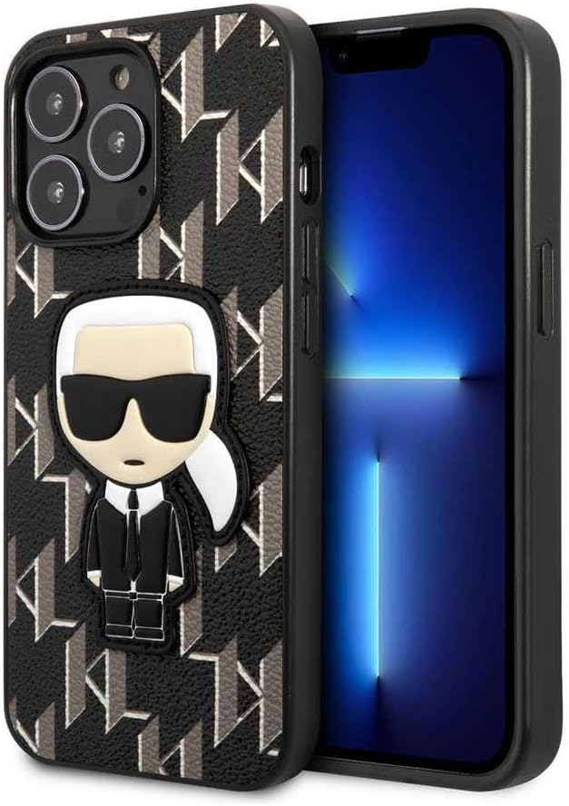 Karl Lagerfeld KLHCP13LPMNIKBK Hülle für iPhone 13 Pro / 13 6,1" hardcase Schwarz Monogram Ikonik Pa