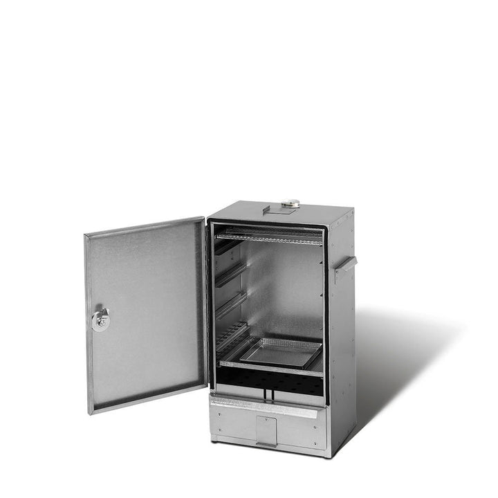 SMOKI- Räucherofen 70x39x26cm aus FAL-Stahlblech 70x39x26 CM Silber, 70x39x26 CM Silber