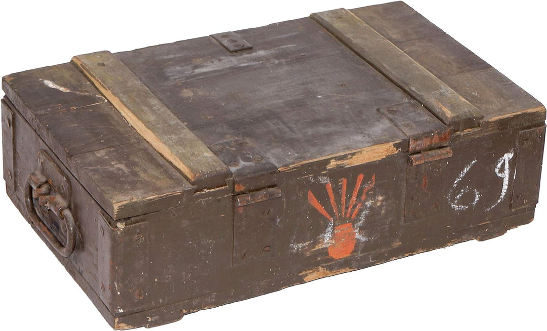 kleine Munititionskiste Box F-1" Transportkiste Werkzeugkiste Aufewahrungsbox Miltärkiste Kiste mit
