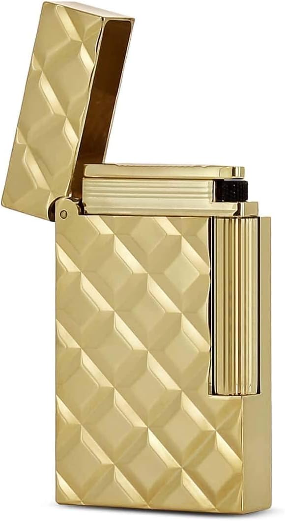 S.T. Dupont Feuerzeug Ligne 2 Slim gesteppt gelbgold