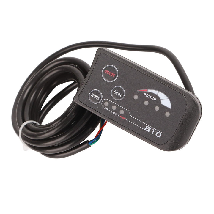 Qiilu LCD-Anzeigefeld, LED-Anzeige für Elektrofahrrad 810 mit 4-Draht-Kabelbedienfeld