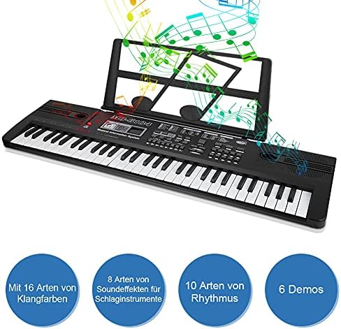 Cocoarm 61 Tasten Digitale Tastatur Klavier Einsteiger Digital Piano Musik Elektronische Orgel Tragb