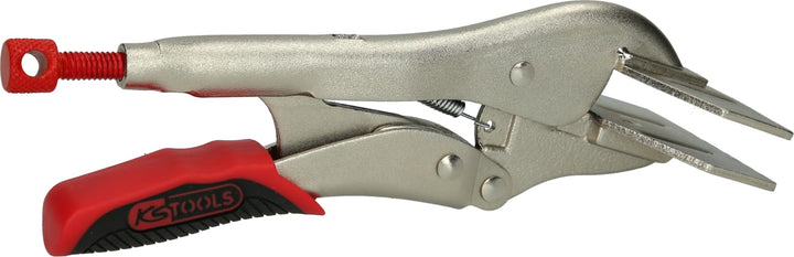KS Tools 115.2076 Breitmaul-Flachbacken-Gripzange mit Easy-Release, 205mm
