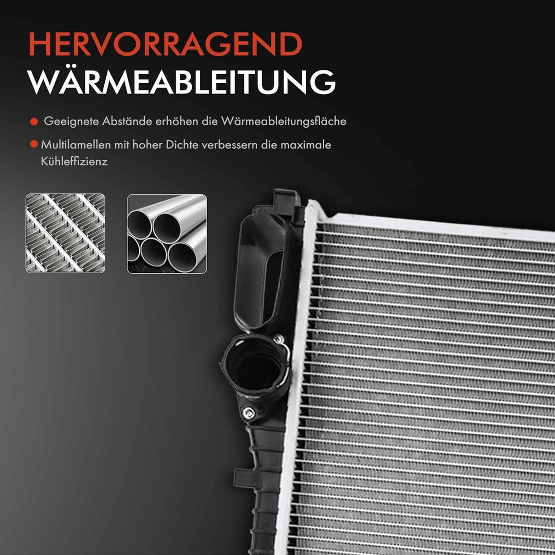 Frankberg Kühler Wasserkühler Motorkühler Kompatibel mit CLS C219 3.0L-5.0L 2004-2010 E-Klasse W211
