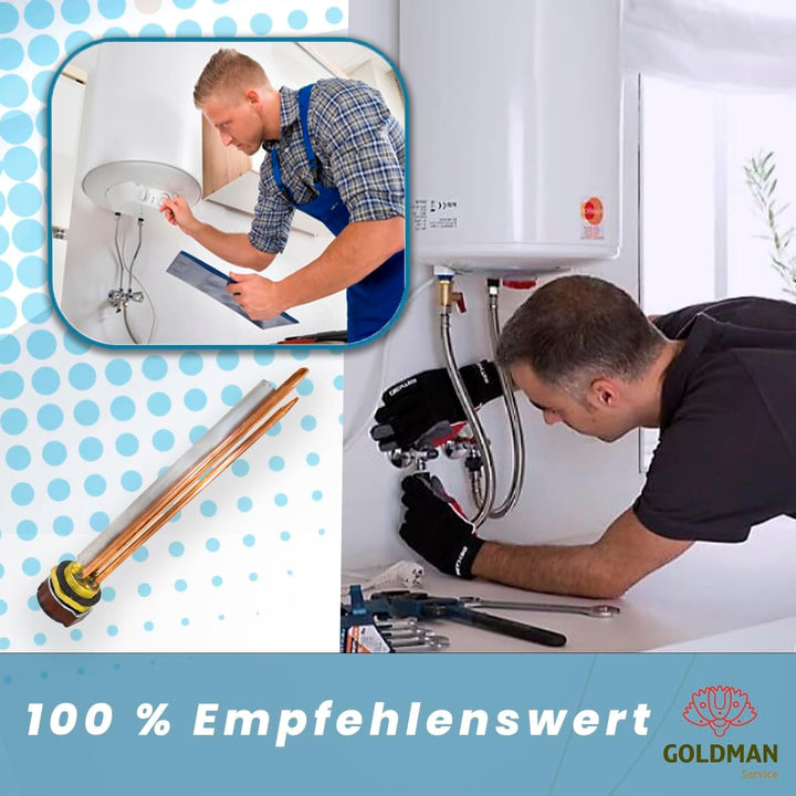 GOLDMAN SERVICE Heizkörper-Set für Elektro-Thermoskanne, Monoblock, mit Gewinde, 1¼ Zoll, Magnesium-