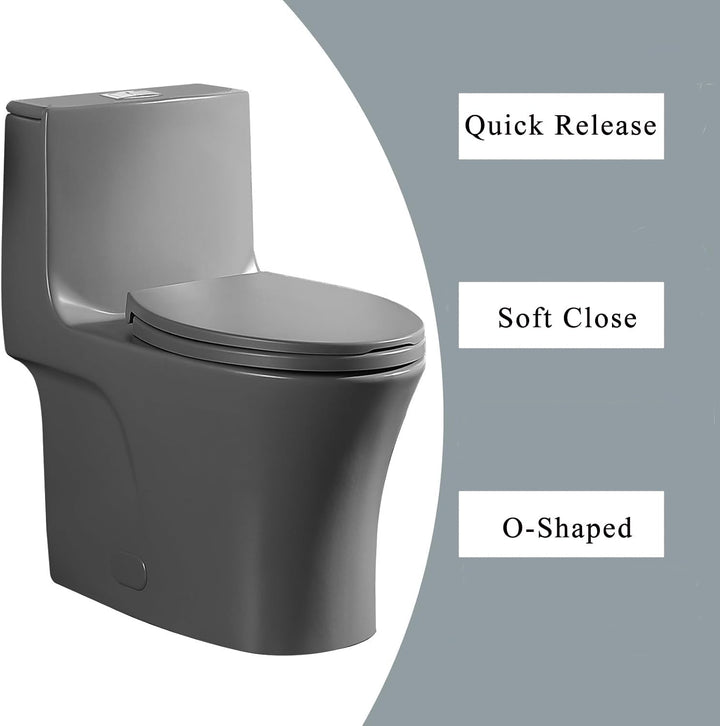 WC-Sitz Soft Close, Soft Close WC-Sitz mit Schnellverschluss für einfache Reinigung, Standard-Klo-To