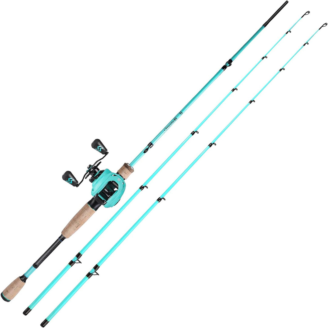 Sougayilang Baitcaster Combos, Leichte Baticasting Combo, 2 Abschnitte M/MH Baitcasting Rod Combo, 5
