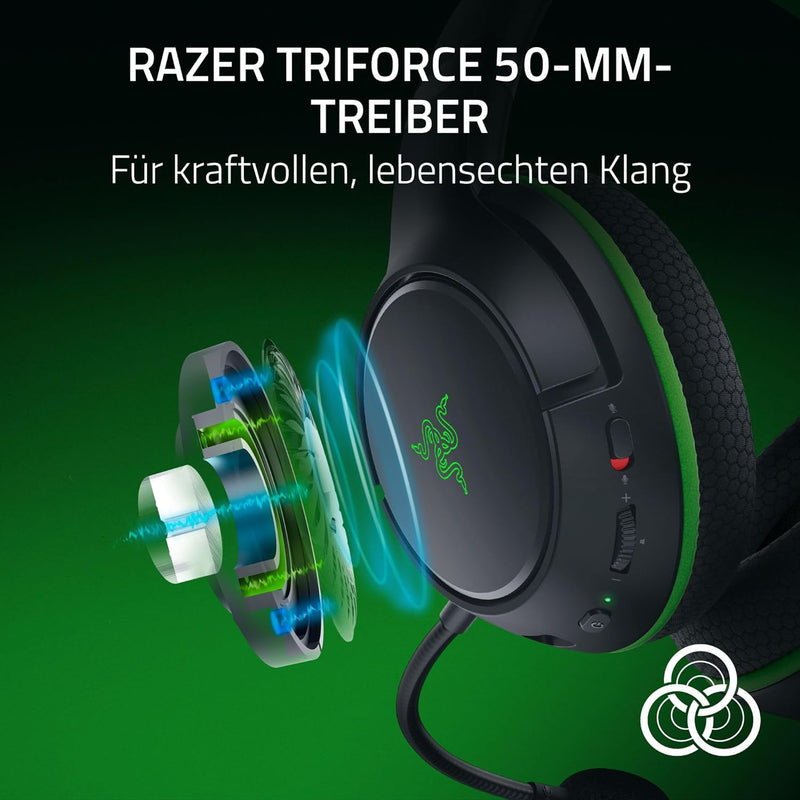 Razer Kaira HyperSpeed - Kabelloses Multiplattform-Gaming-Headset für Xbox (HyperSpeed Wireless, Tri