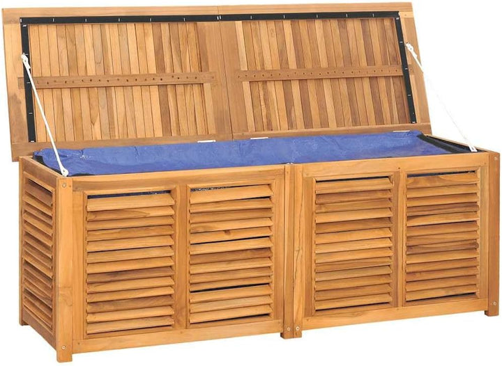 vidaXL Gartenbox, Auflagenbox mit Beutel Stauraum, 150x50x55 cm, Kissenbox Latten-Design, Aufbewahru