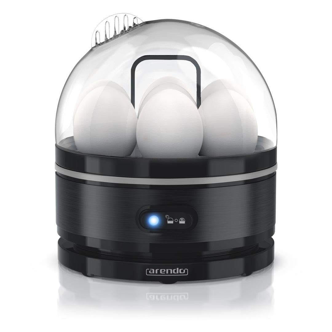 Arendo Sevencook Eierkocher 400 W – Edelstahl Design - 1-7 Eier - Egg Cooker - EIN/AUS-Schalter – 3