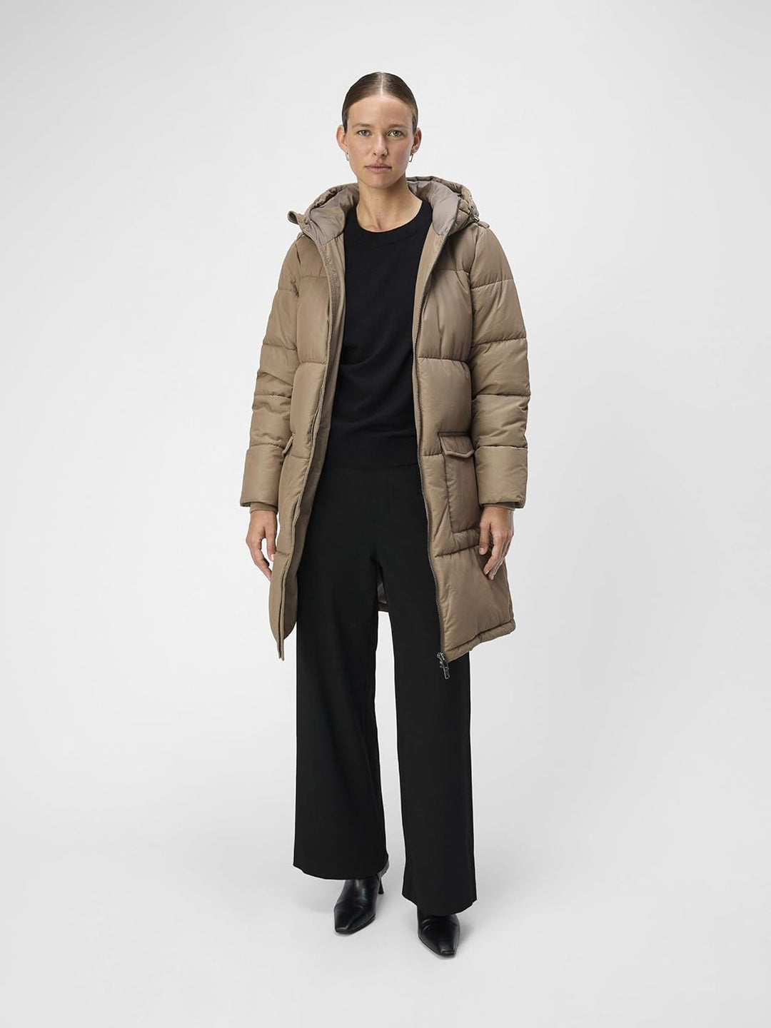 Object Damen Objzhanna L/S Long Jacket Noos Jacke S Fossil, S Fossil