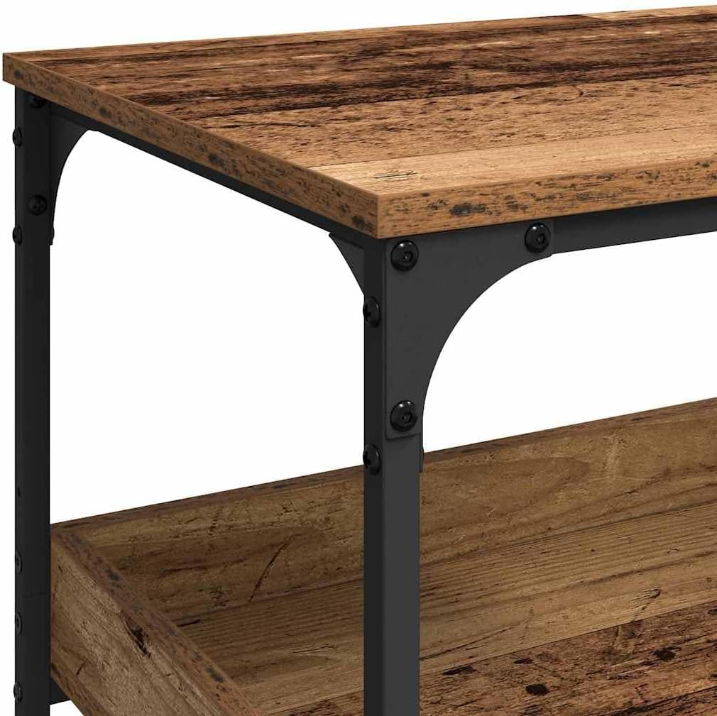 vidaXL Küchentrolley Altholz 60 x 41 x 80.5 cm Holzwerkstoff, Mobiler Küchenwagen, rechteckig, langl