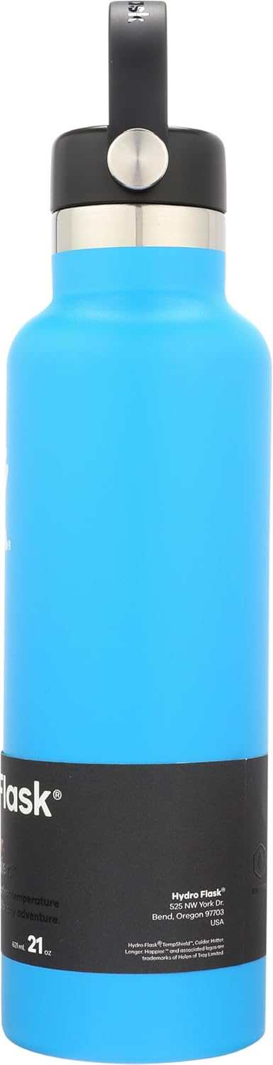 HYDRO FLASK - Trinkflasche 621ml (21oz) - Isolierte Wasserflasche aus Edelstahl - Sportflasche mit a