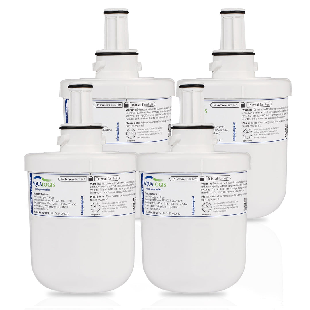 AquaLogis AL-093G Kühlschrank Wasserfilter, kompatibel mit Samsung DA29-00003G – 4 Stück