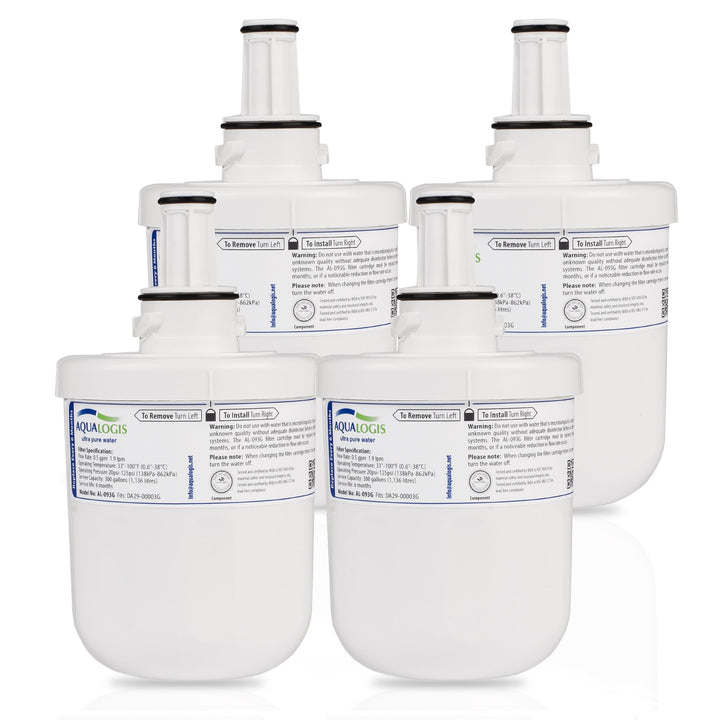 AquaLogis AL-093G Kühlschrank Wasserfilter, kompatibel mit Samsung DA29-00003G – 4 Stück