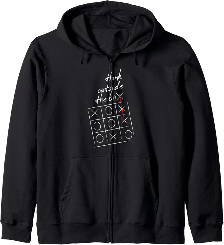 Think Outside The Box Funny Motivational Illustration Quotes Kapuzenjacke