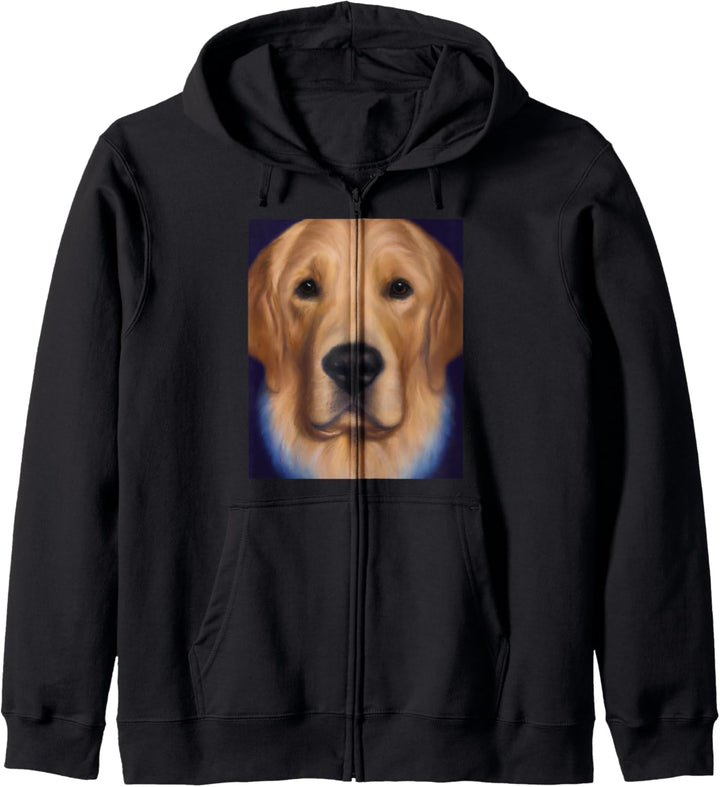 Golden Retriever Portrait Vincent Van Gogh Style Hund Kapuzenjacke