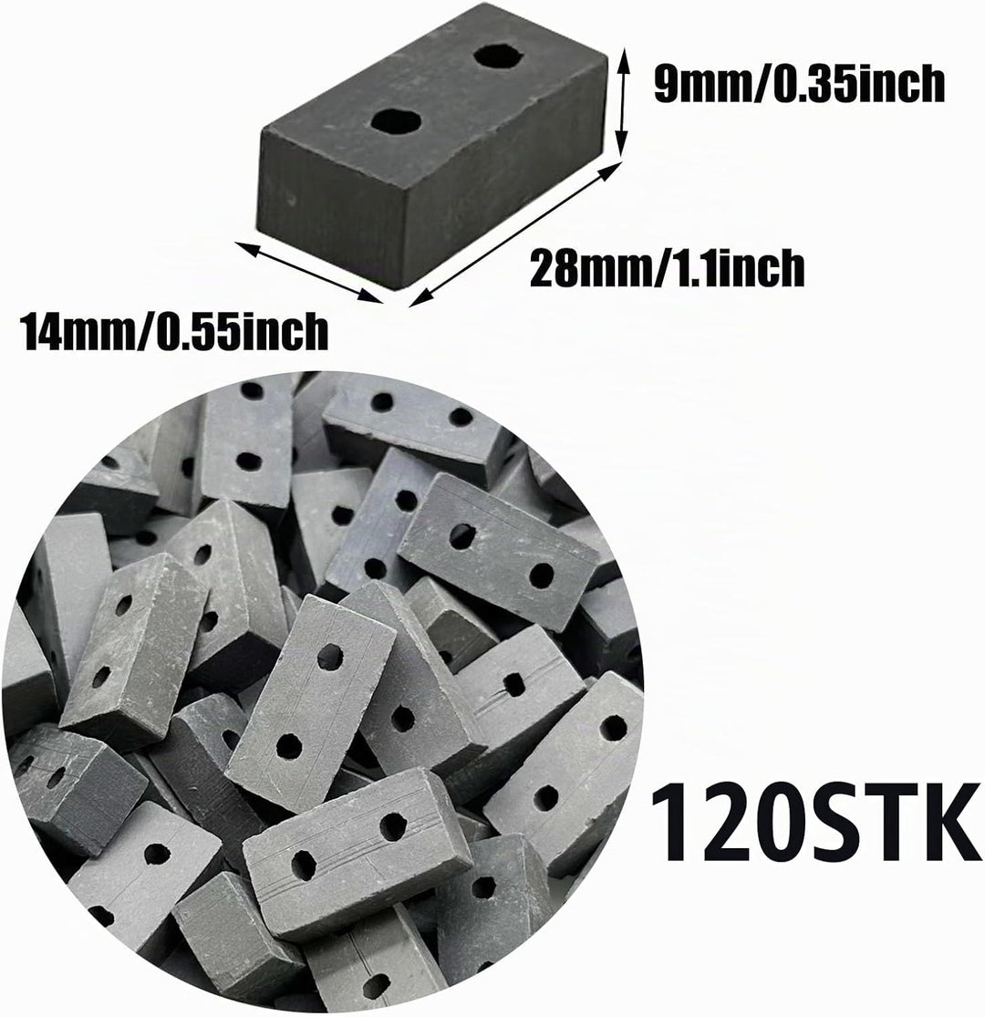 Cayway 120 Stück Mini Simulation Ziegel, 1:12 Mini Scale Ziegel Miniatur Ziegelsteine Backsteine Zie