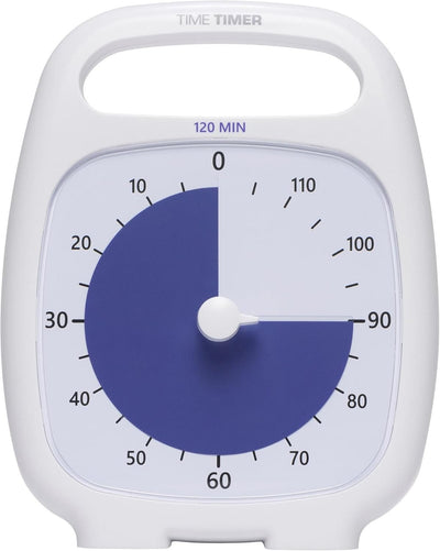 Time Timer Plus 120 Minuten visueller Countdown-Uhr Make Time Edition mit Notizblock – für Kinder im