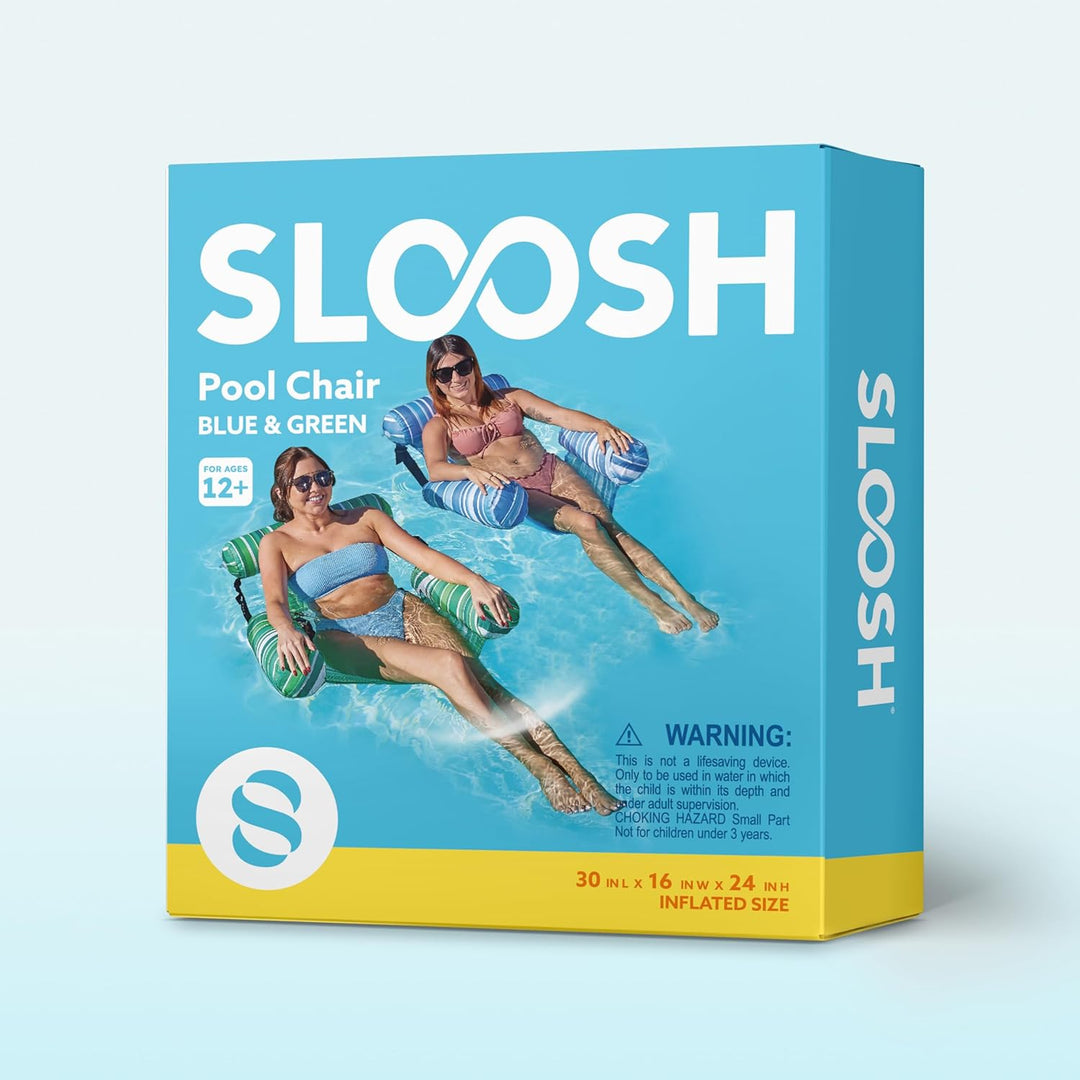 SLOOSH Aufblasbare Luftmatratze Pool für Erwachsene, 2er schwimmende Pool-Flösse, aufblasbare Pool-N