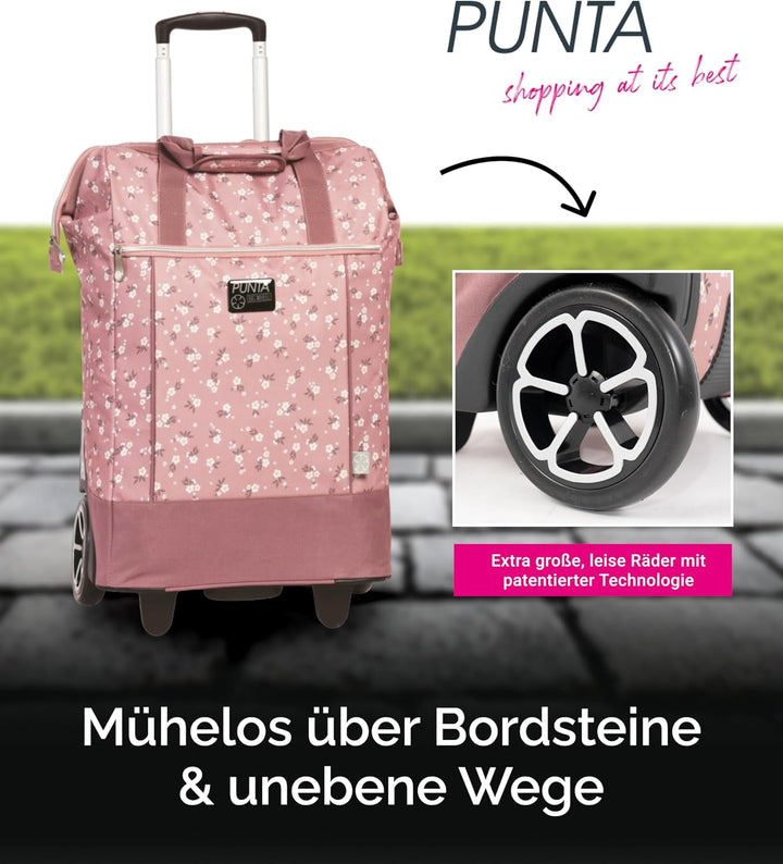 Punta® Einkaufstrolley Big Wheel 40L | grosser & Stabiler Einkaufsroller mit XL-Rädern | leise & lei