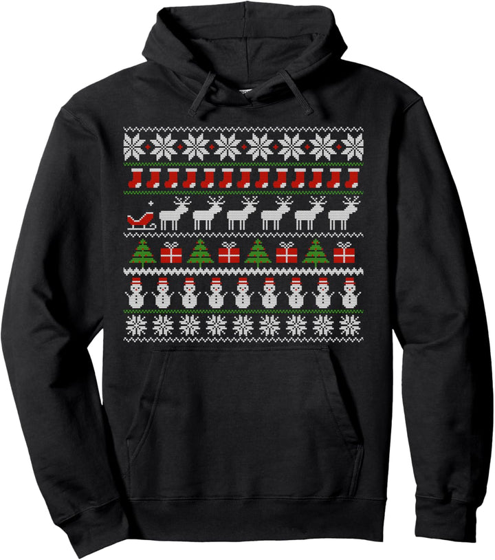 Ugly Christmas Xmas Sweater Norweger Weihnachten Muster Pullover Hoodie