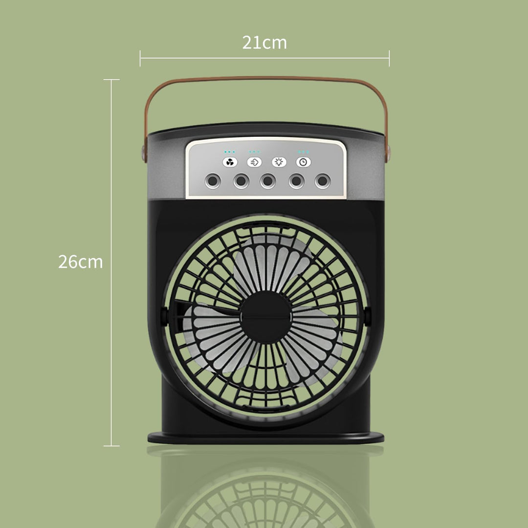 ragbare Klimaanlage Fan, 4 in 1 Personal Mini Cooling Fan mit Wassernebel Spray, 3 Geschwindigkeiten