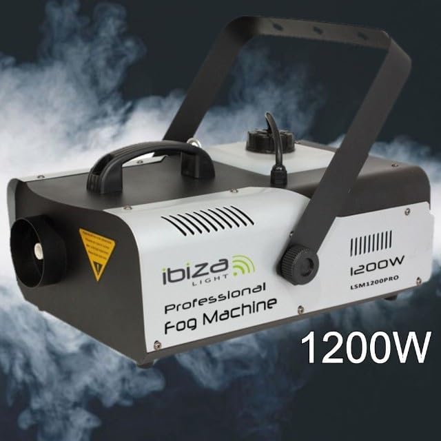 Ibiza - LSM1200PRO - Professionelle 1200W Nebelmaschine programmierbar mit DMX und Fernsteuerung - S
