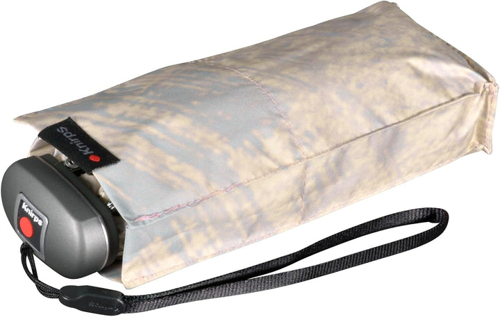 Knirps mini Taschenschirm Travel mit UV- und Hitze-Schutz - Black Heatshield - Luxury - Pearl Beige-