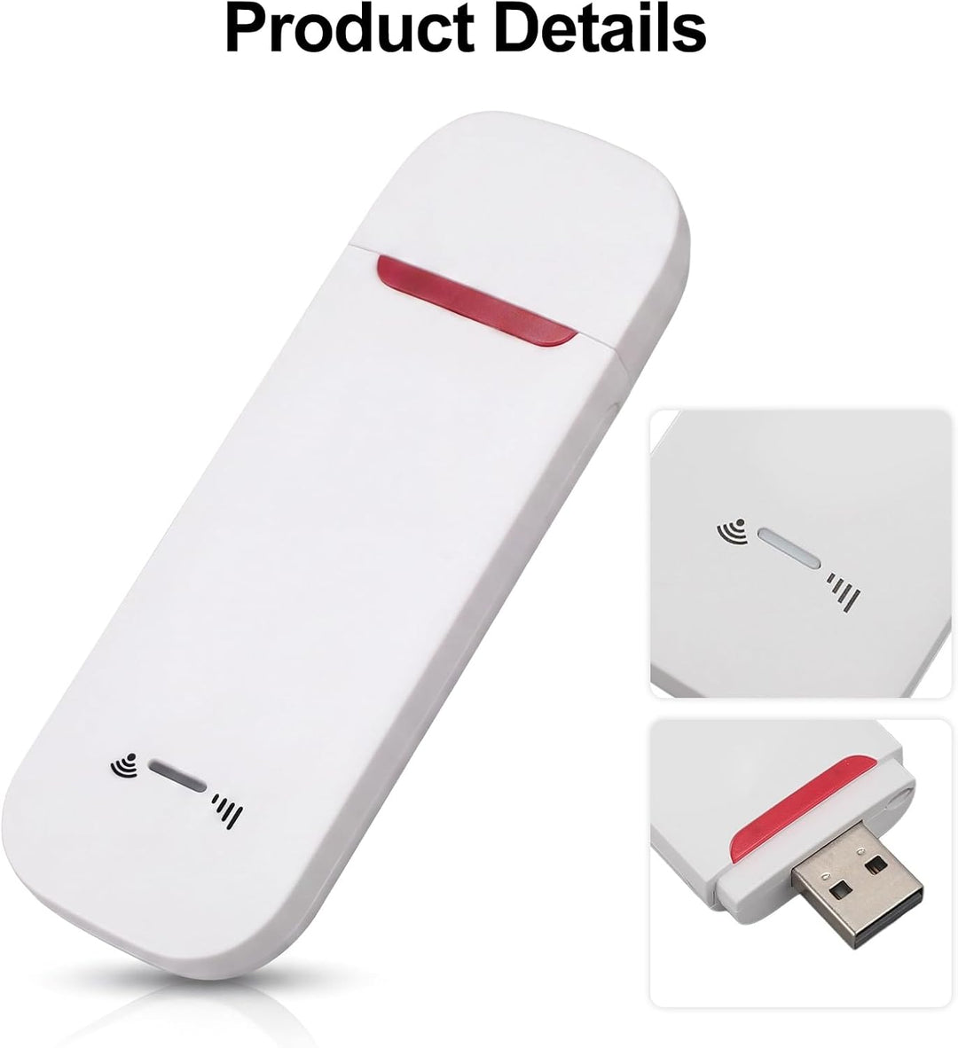 500 Mbit/s 4G LTE USB-Modem-Dongle, Router mit SIM-Kartensteckplatz, Tragbarer Reise-Hotspot, Unters