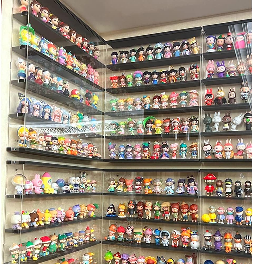 DuvinDD Acryl-Vitrine für Sammlerobjekte, Funko, Pop-Regal, transparent, zur Wandmontage oder auf de