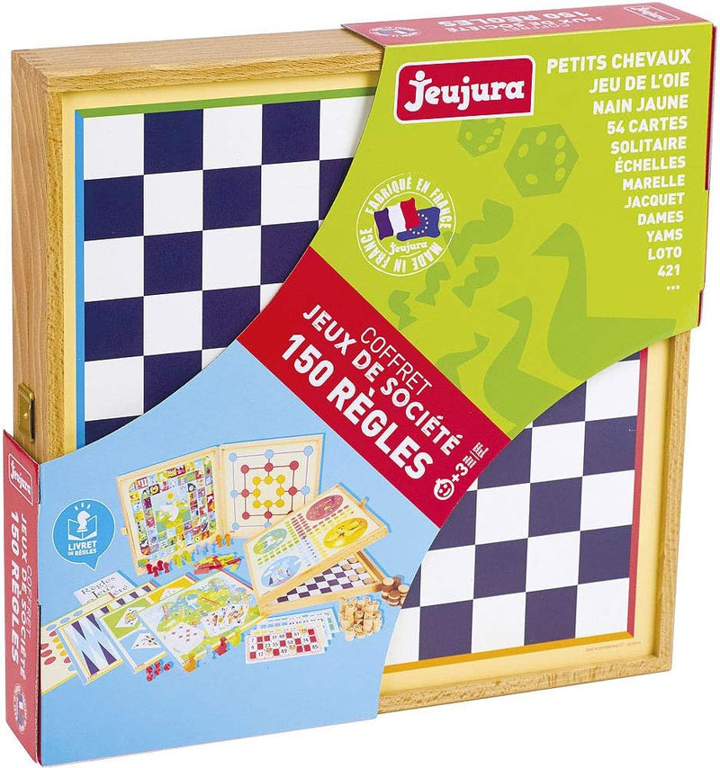 JeuJura 8124 – Coffret de Klassiker Spiel 150, Regeln – Spielsteine Holz
