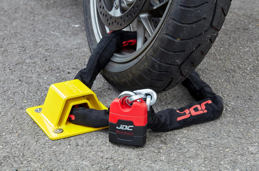 JDC Motorrad Bodenanker stark belastbarer gehärteter Stahl - Sphere PRO - Gelb Gelb Sphere Pro, Gelb