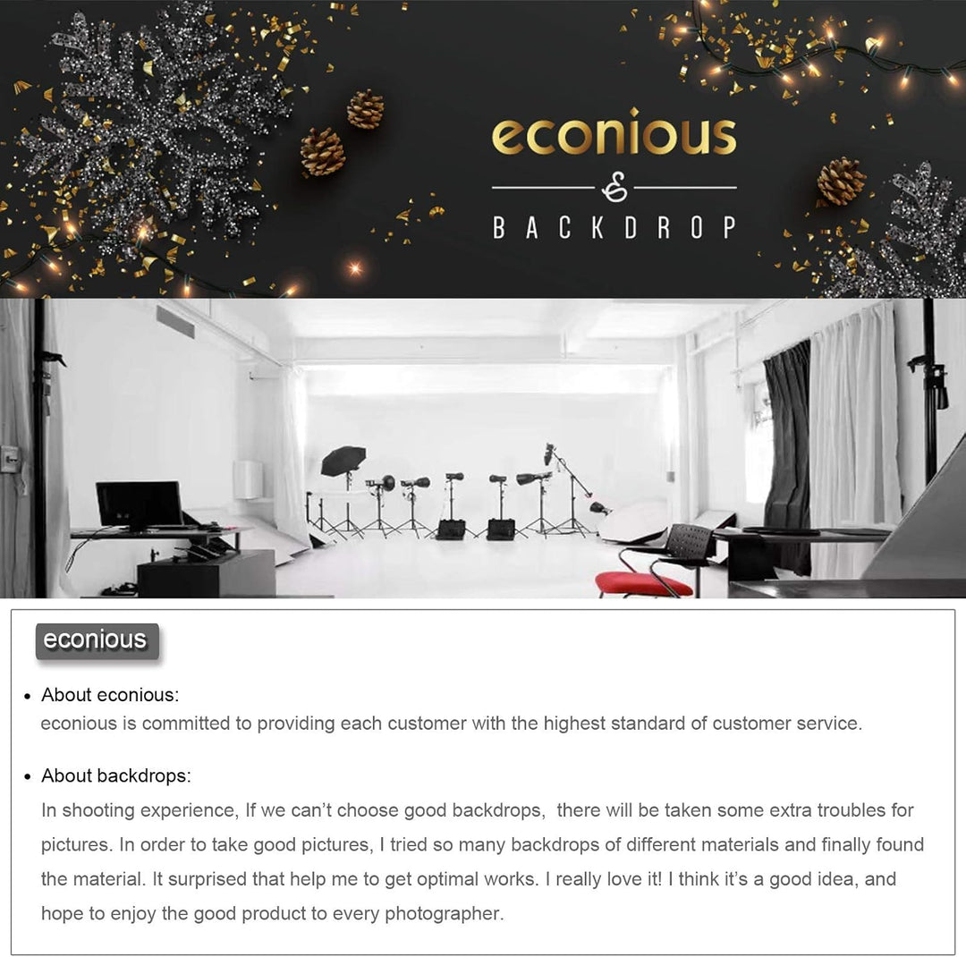 econious Fotohintergrund, 1,5 x 2,2 m Abstraktes DunkelGrau Foto Hintergrund, Professioneller Fotogr