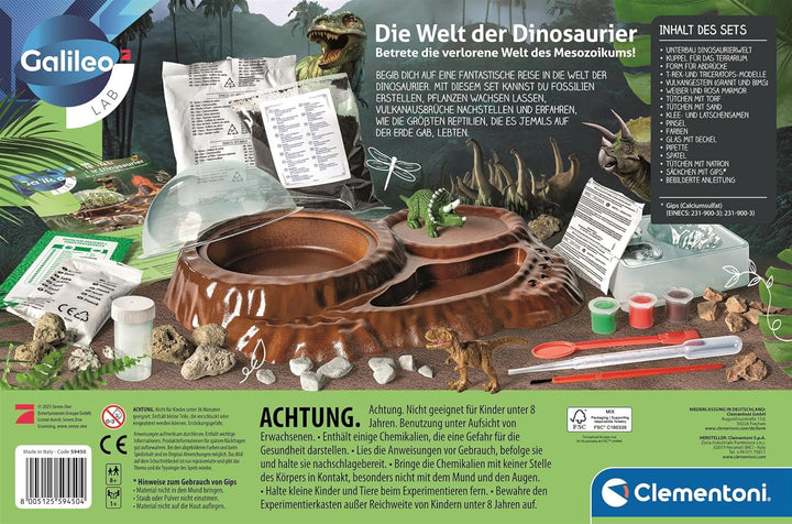 Galileo Lab Die Welt der Dinosaurier - Terrarium für botanische Experimente mit T-Rex, Triceratops,