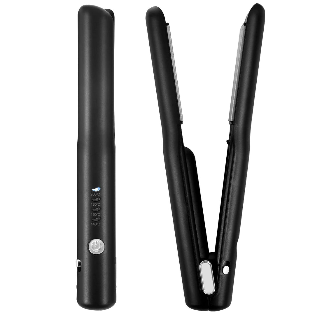 2-in-1 Schnurloser Haarglätter & Lockenwickler, 4 Temperaturen, wiederaufladbare Glätte, professione