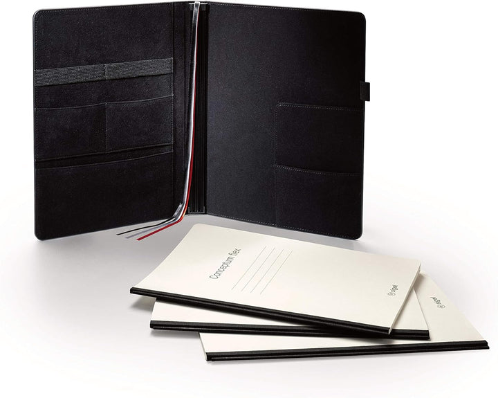SIGEL CF110 Business Organiser, ca. A4, Kunstleder, schwarz - Conceptum flex DIN A4 Organiser, DIN A