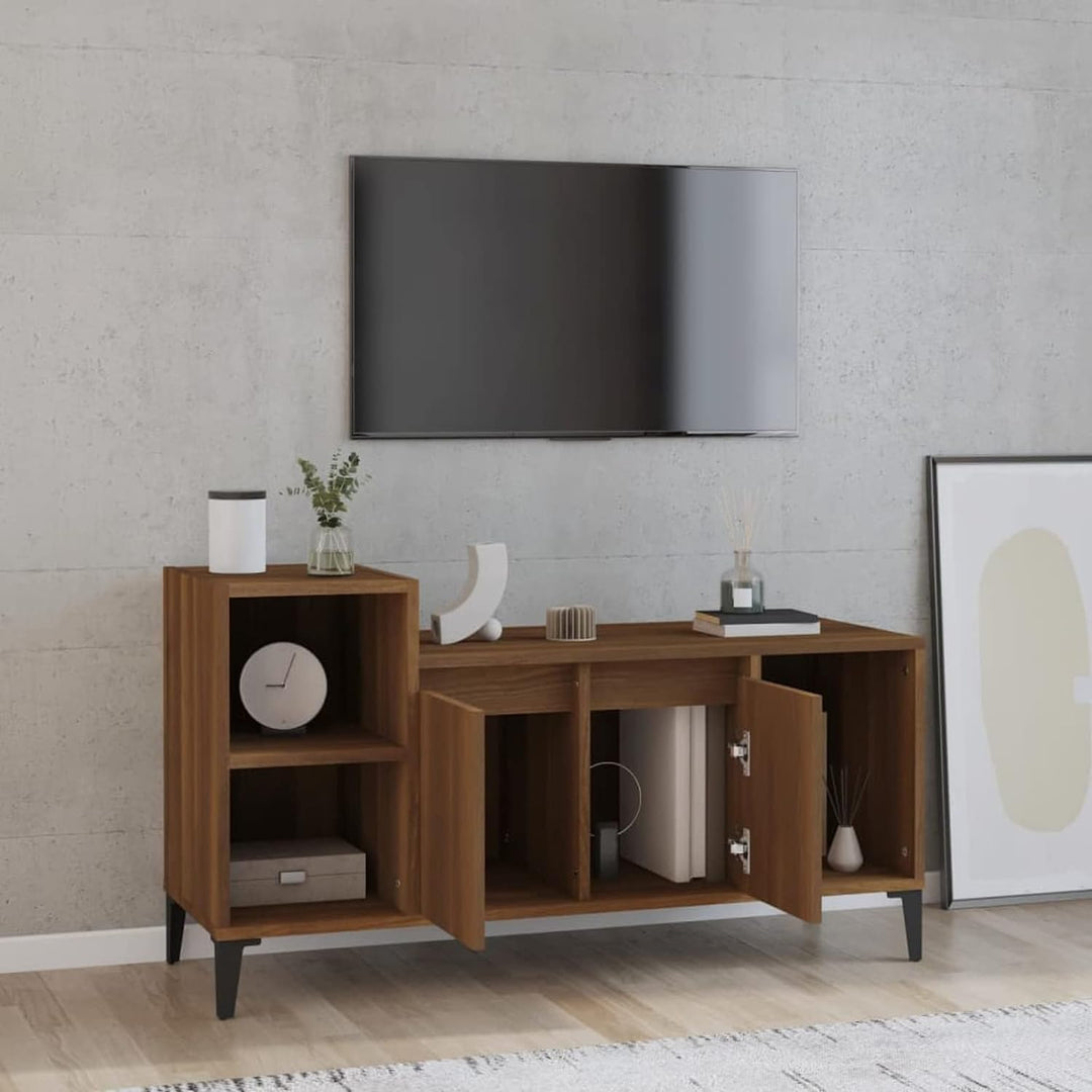 Tidyard TV Schrank mit Türen und Fächer Lowboard Fernsehtisch Fernsehschrank TV Möbel Holzwerkstoff