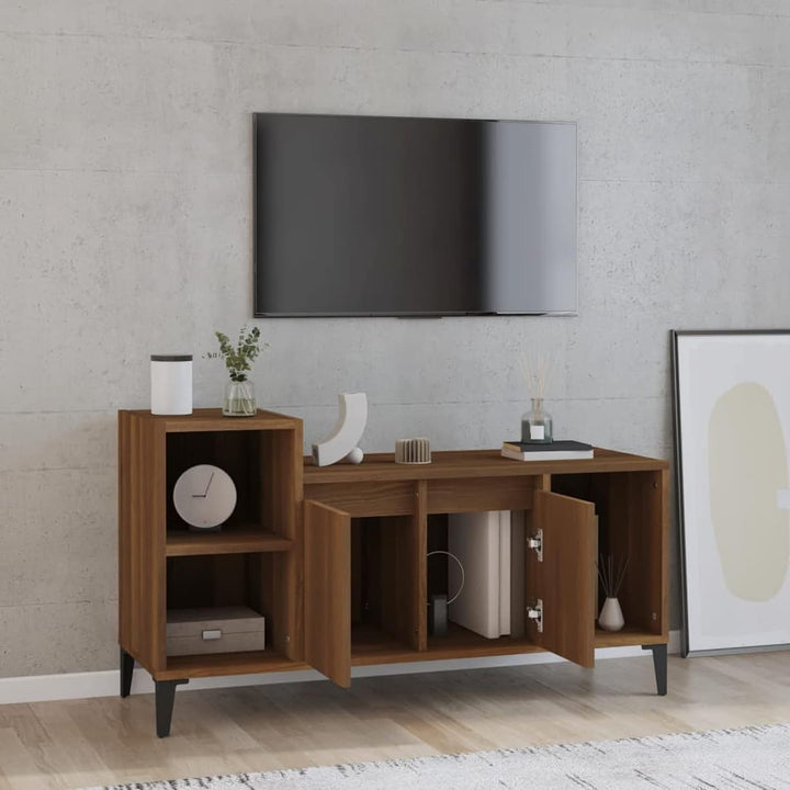 Tidyard TV Schrank mit Türen und Fächer Lowboard Fernsehtisch Fernsehschrank TV Möbel Holzwerkstoff