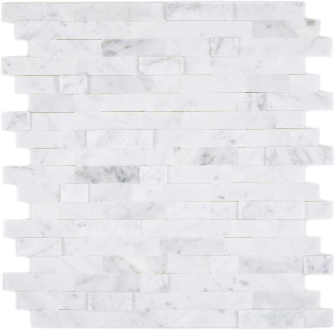 Selbstklebnde Mosaikmatte Verbund Naturstein Carrara für WAND KÜCHE Wandverblender Fliesenspiegel Ve