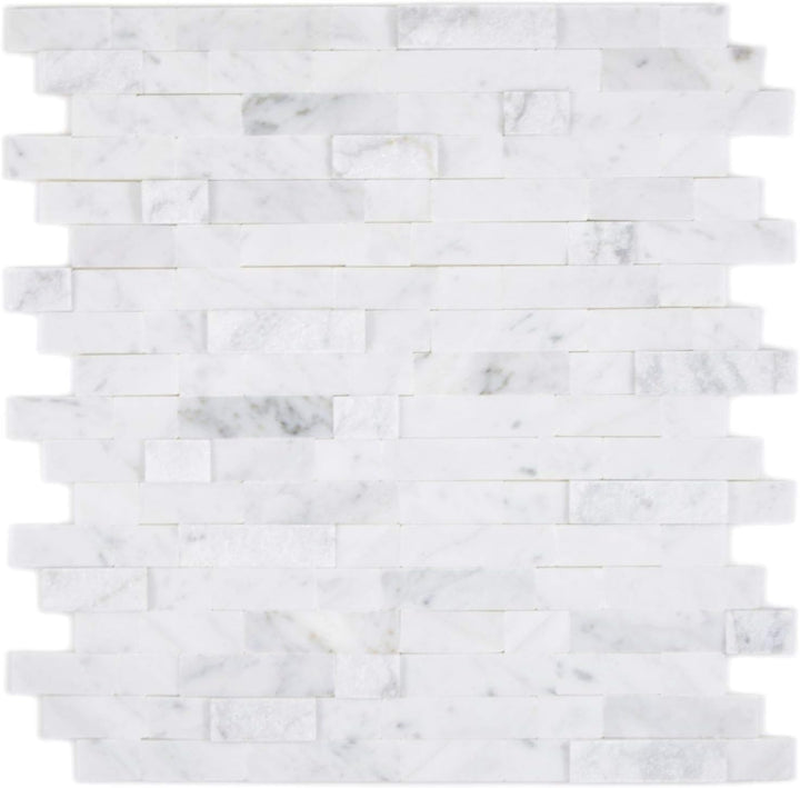 Selbstklebnde Mosaikmatte Verbund Naturstein Carrara für WAND KÜCHE Wandverblender Fliesenspiegel Ve