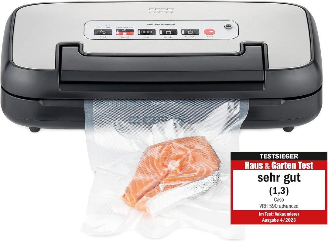CASO VRH 590 advanced Vakuumierer - bis 125 Vakuumiervorgänge non-stop, 2,5 mm dicke Schweissnaht, i