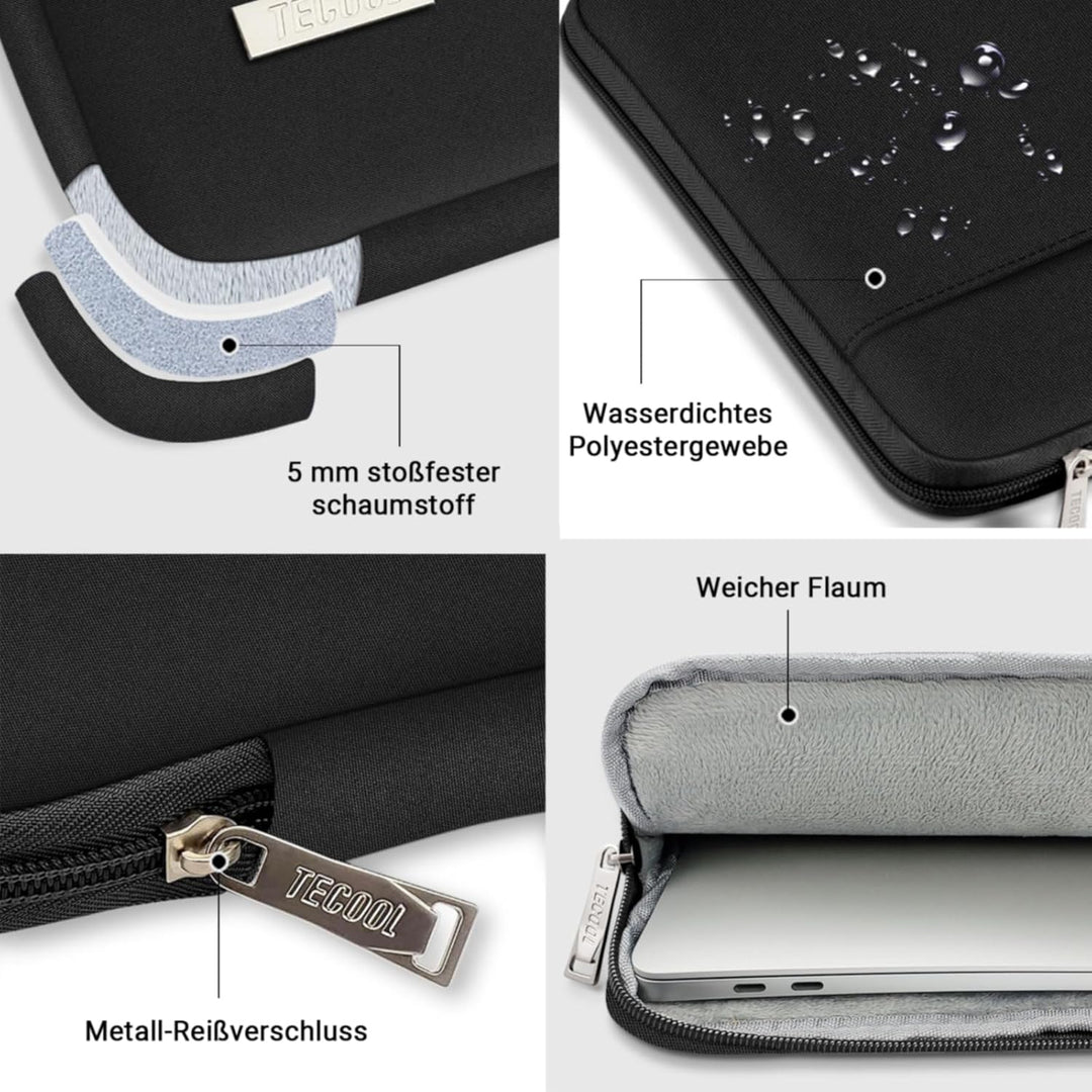 TECOOL 15 15,6 Zoll Laptoptasche Hülle Tasche für 15-15.6 Zoll Lenovo Thinkpad Ideapad HP Acer Asus