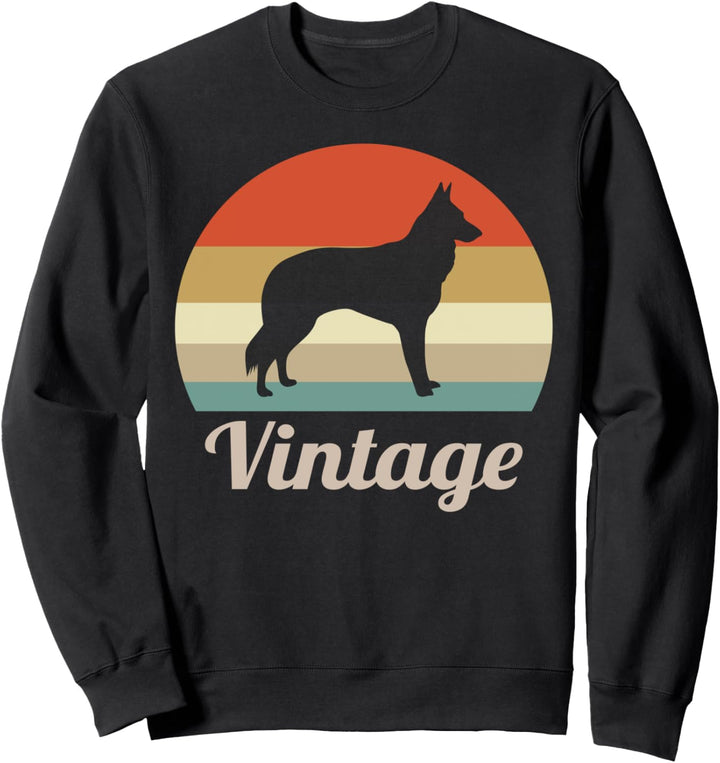 Groenendael Belgischer Schäferhund Vintage Retro Style Hunde Sweatshirt