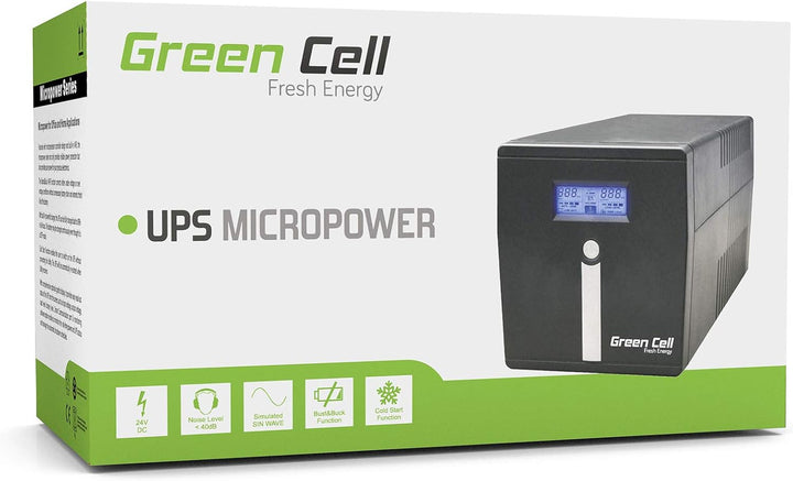 Green Cell 2000VA 1200W Überspannungsschutz 230V UPS05 Multicolor