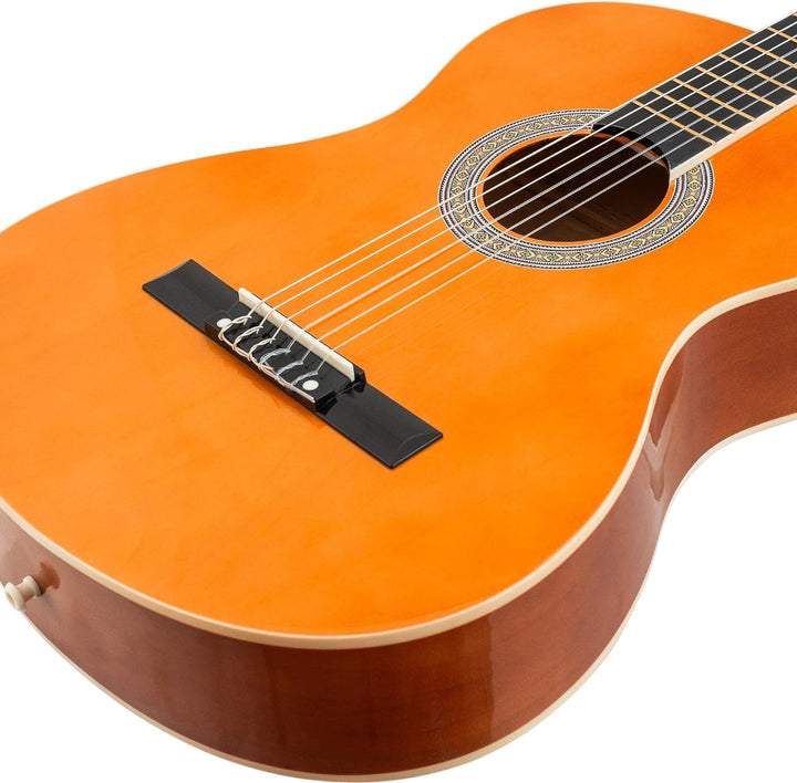 World Rhythm 4/4 Klassische Gitarre - Spanische Gitarre, Natur, für Anfänger, volle Grösse, ideal fü