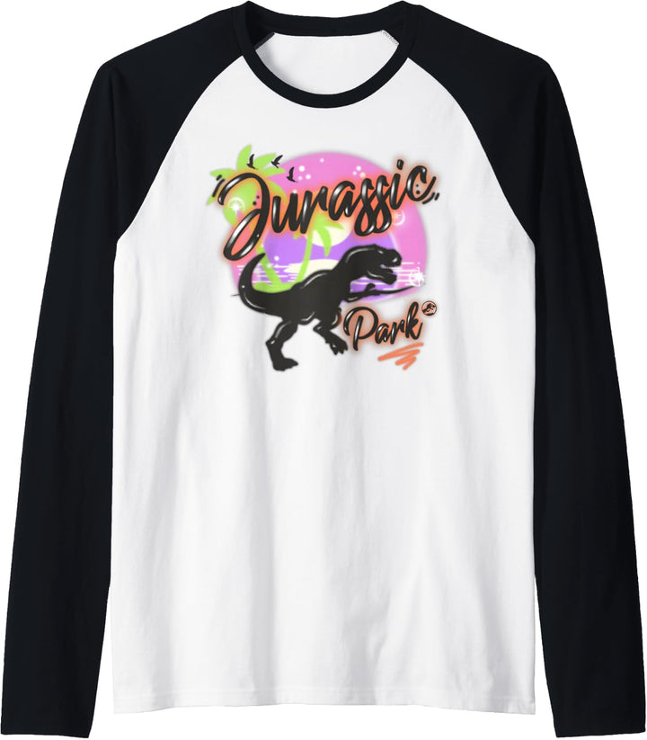 Jurassic Park Airbrush Logo Raglan