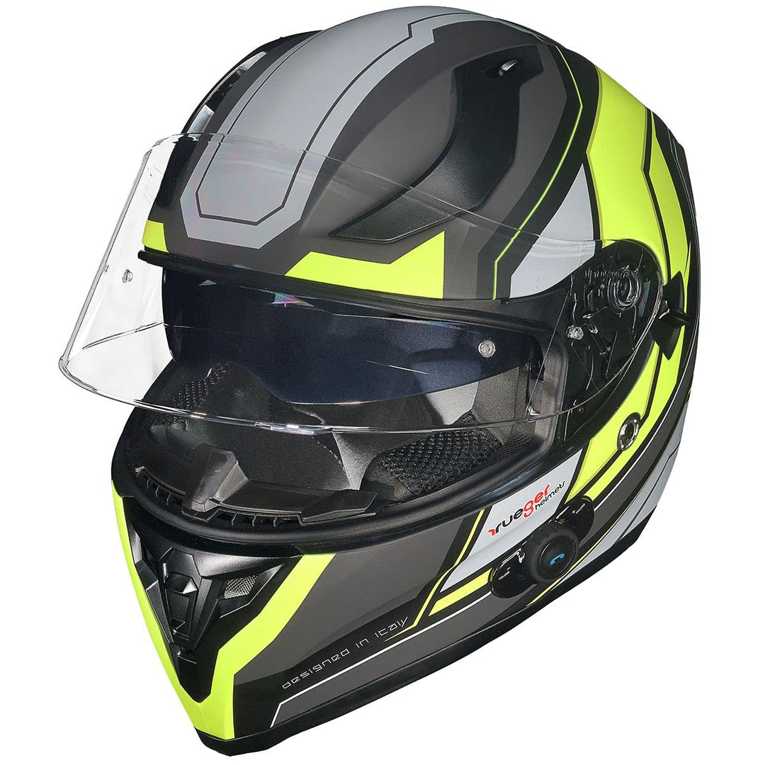 Bluetooth Klapphelm Motorradhelm Conzept Jethelm Crosshem Integralhelm Sonnenvisier Helm rueger Blac