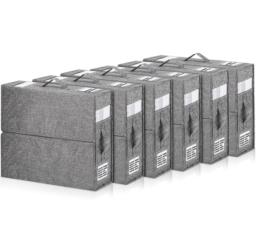 Aufbewahrung Bettwäsche Organizer, 6 PCS Faltbarer Aufbewahrungstasche für Bettlaken Kann in Kleider